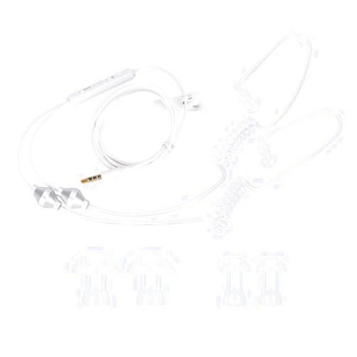Socobeta Earphone 3.5mm Mobile Phone Earphone Air Acoustic Tube Anti-Radiation Headphone with Earbud