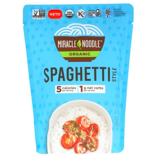MIRACLE NOODLE Organic Ready To Eat Spaghetti Style Noodle, 7 OZ