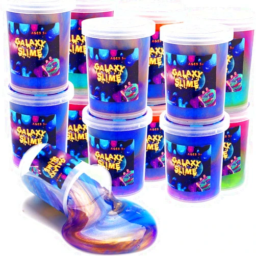 Akbekcal 24 Packs Colorful Galaxy Slime, Stretchy & Non-Sticky,Idea Stocking Stuffers for Christmas,Party Favors for Kids, Sensory and Tactile Stimulation, Stress Relief, Educational Game, for Girls & Boys