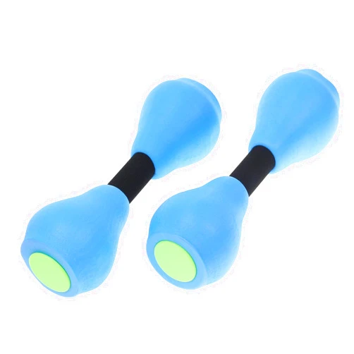 TOPYS 2-Pack Blue Aquatic Exercise Dumbells, Water Aerobic Exercise EVA Dumbbell Set for Pool Fitness, Water Fitness Equipment Pool Resistance Foam Dumbbells for Weight Loss