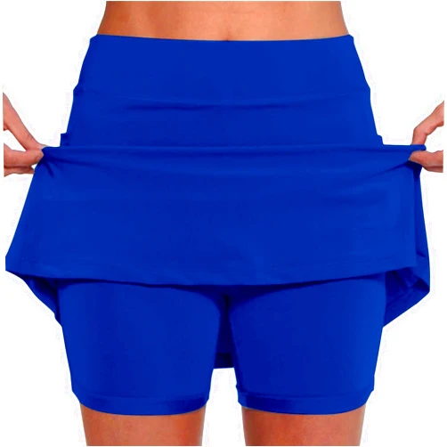 Nantdog Athletic Skorts for Women with Pockets Summer Tennis Mini Skirts Lightweight High Waisted Elastic Golf Yoga Shorts