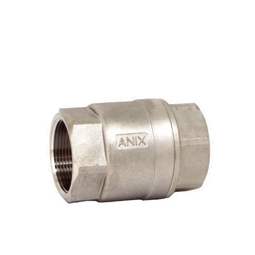 Anix Stainless Steel 316 Inline Spring 2 Piece Check Valve 600 PSI, NPT Threaded (3/8