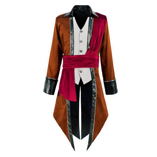 Egxpiujt Men's Medieval Steampunk Jacket Pirate Viking Renaissance Costume Victorian Halloween Tuxedo Coat