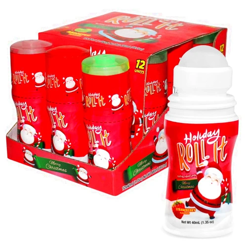 Jingle Sweets 12 Pack | Slime Sour Lickers Candy - 12-Pack Assorted, 4 Cherry, 4 Strawberry, 4 Green Apple - No Artificial Colors - Holiday Slime Sour Lickers Candy Perfect for Christmas, Stockings, Piñatas, and Party Favors