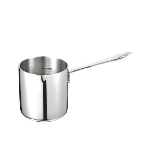 IMEEA Butter Warmer Turkish Coffee Pot Milk Warmer Pot Mini Saucepan with Spout 18/10 Tri-Ply Stainless Steel (10oz/300ml)