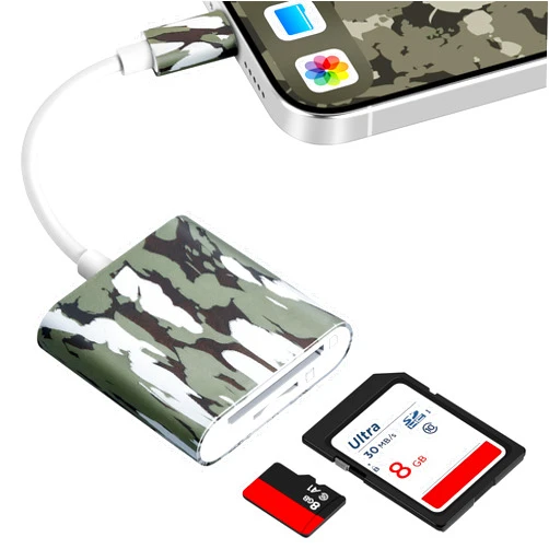 Cabor Trail Camera Viewer, Game Camera SD Card Reader for Hunters to View Images and Videos for iPhone 15 or Later and Android (USB-C)