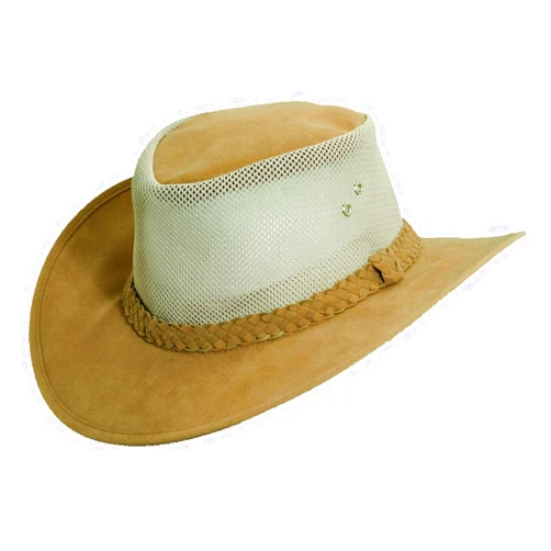 Dorfman Pacific Dorfman Hat Co. Men's Soaker Hat with Mesh Sides (Large/X-Large, Tan)