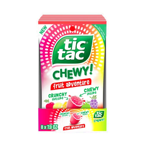 TIC TAC CHEWY! Fruit Adventure Candy, Bulk 8 Pack, Fruit Candy, 7 oz Each (Packaging May Vary)