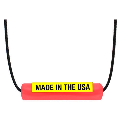 ARK Therapeutic ARK Krypto-Bite® Chewable Tube Necklace, Chew Necklaces for Sensory Kids and Adults, Oral Fidget for Autism, ADHD, SPD, Anxiety, Medical-Grade Sensory Chew Necklace, XXT, Very Firm, Translucent Red