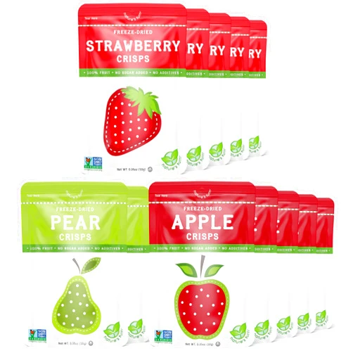 Nature's Turn Nature’s Turn Freeze-Dried Fruit Snacks, Snack Size Variety, Pack of 15 (0.35 oz Each)