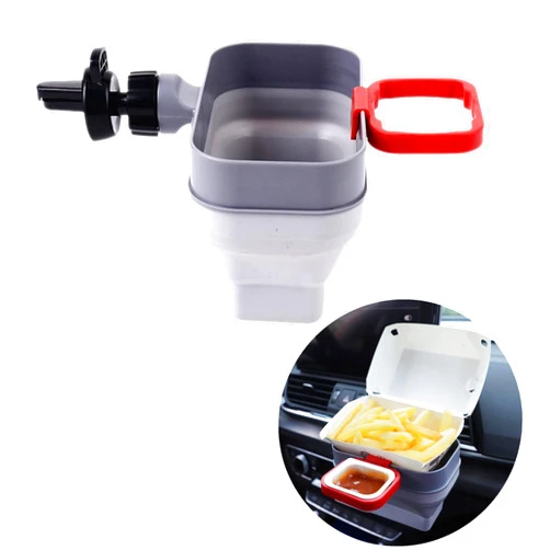 GALPADA Sauce Holder for Car, Car Sauce Holder Vent Dip Clip, Stretchable French Fry Holder Holds Fries, Sauce & More for Vehicle Boat Truck Rv