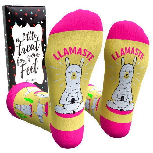 Cavertin Women's Novelty Socks with Gift Box Cat Lover Dog Mom Book Lover Cat Mom Llama Unicorn Sloth Corgi