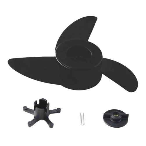 Marsrut Trolling Motor Propellers - 3-Blade Snake Drill Prop Parts Replacement for Boat Electric Outboard, Kayak Water Use | High-Speed Kit Attachment with Mount Nut, Pins, Spanner