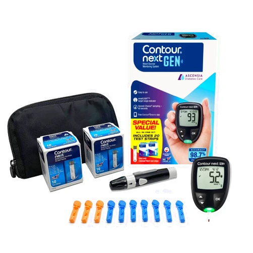 Ascensia CONTOUR NEXT GEN Blood Glucose Monitoring System – All-in-One Kit for Diabetes with Glucose Monitor and 20 Test Strips For Blood Sugar & Glucose Testing