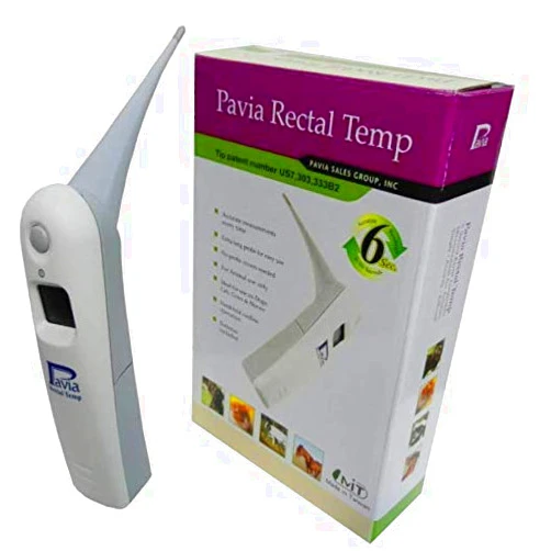 Pavia Rectal Temp Veterinary Thermometer for Dogs, Cats, Horses, Pets and Livestock. Accurate Temps in Only 6 Seconds. Beeps When Ready. Trusted by Veterinarians, Breeders and Pet Owners.