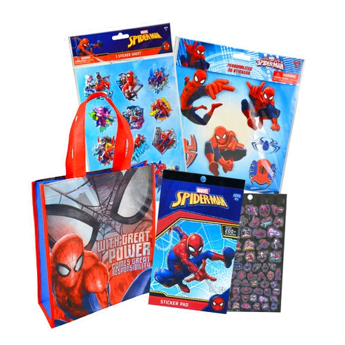 Karacter Corner Marvel Spiderman Fantastic Stickers Set with Reusable Print Carry Bag