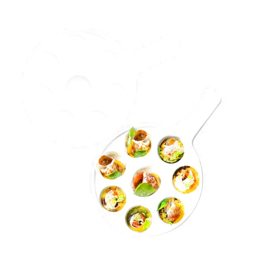 Vkinman 2pcs Ceramic Escargot Dish with 8 Holes 9.2 X 6.2 Inch Snail White Ceramic Plates Diet Plate