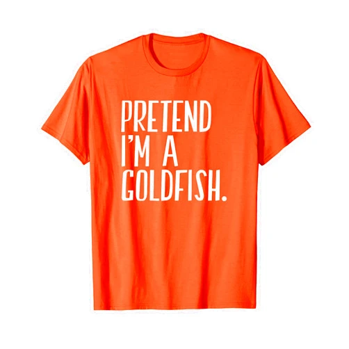 Last Minute Lazy Halloween Costumes Pretend I'm A Goldfish Funny Halloween Party T-Shirt