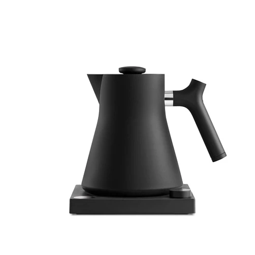 Fellow Corvo EKG Electric Tea Kettle - Electric Pour Over Coffee and Tea Pot - Quick Heating Electric Kettles for Boiling Water - Temperature Control and Built-In Brew Timer-Matte Black-0.9 Liter