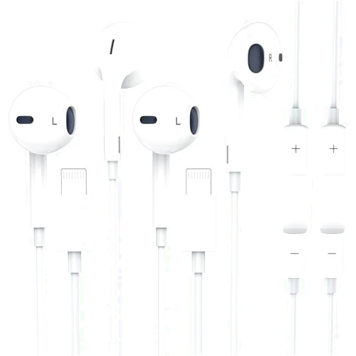 Sundix Apple Earbuds with Lightning Connector, 2Pack [Apple MFi Certified] iPhone Wired Earphones with Microphone Volume Control Music and Calling Headphones for iPhone 14/13/12/11/SE/X/XR/XS