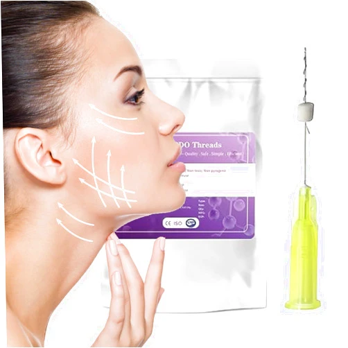 Elves Pdo Threads for Eyes Lift Mono Screw Type 30g25mm Pdo Lifting Thread for Fox Eye 40pcs Pdo Threads for Face Lift with Blunt Tips Smooting Eye Wrinkles Improves Skin's Firmness and Elasticity