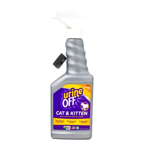 Urine OFF Kitten & Cat Odor & Stain Remover | Fresh Scent Carpet Cleaner Spray | Bio Enzymatic Stain & Urine Odor Eliminator | Pet Safe Cleaner | 16.9 oz.