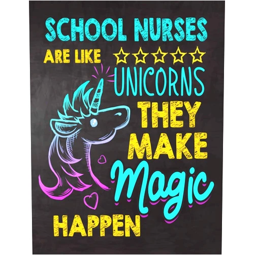 OMI Kech School Nurses are like Unicorns They make Magic Happen: School Nurse appreciation gift,Thank you gifts,Notebook/Journal ,Work Book,dairy,Retirement/Year End Gift,Christmas or Birthday for Women