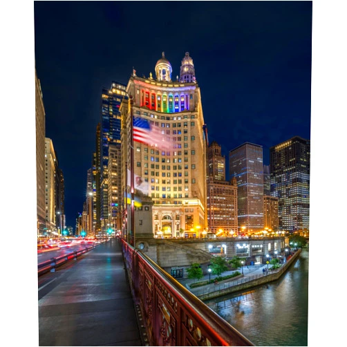 PHOTOS BY ZAMAN Chicago Downtown Mag Mile Paper, Canvas, Acrylic, Metal Print (Canvas Print-30 x 40 Inches)