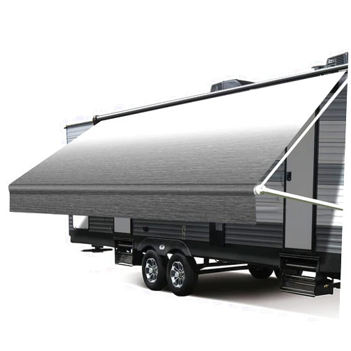 Xenjum RV Awning Fabric Replacement, 18.5oz Heavy-Duty Weatherproof Vinyl Camper Awning Replacement Universal Outdoor Canopy for RV, Trailer, and Motorhome Awnings-Gray Fade- 16FT(Fabric 15'2