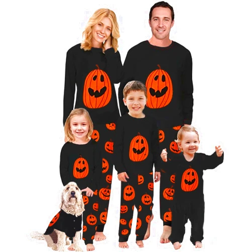 IPajamas Family Matching Halloween Pajamas - Pumpkin Pjs Set - Holiday Jammies Sleepwear