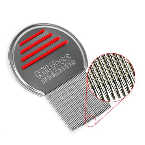 Nit Free Terminator Lice Comb - Professional Stainless Steel Comb for Effective Head Lice Treatment (Color May Vary) (Pack of 1)