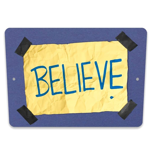 Lone Star Art Metal Sign - Believe Sign - Man Cave, Office or Bedroom - Use Indoor/Outdoor - For TV Show Fans, Motivational, Inspirational Locker Room Decor (8