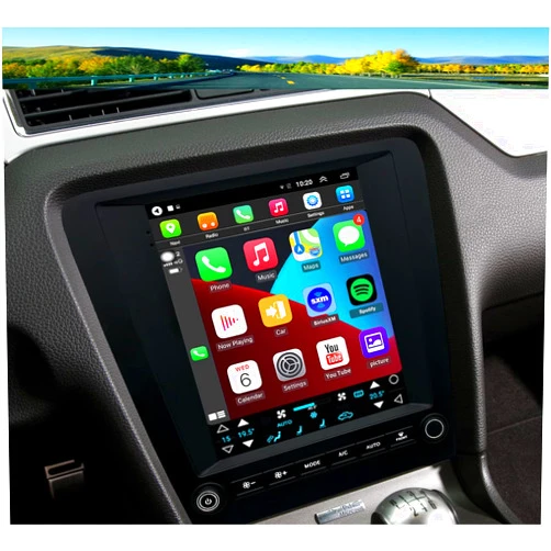 TOPDISPLAY for Ford Mustang Radio Upgrade 2010-2014 Android Stereo Navigation Replacement 9.7inch Touch Screen Wireless Carplay WiFi Free Camera