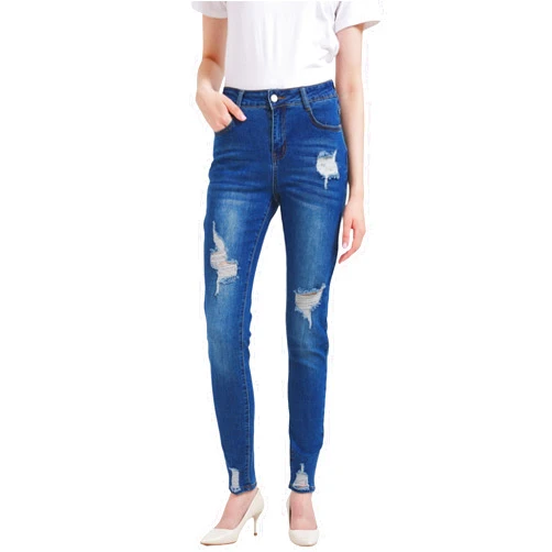 GUNLIRE Women's Ripped Jeans Trendy Stretchy High Waisted Skinny Fit Distressed Tummy Control Casual Denim Jeans for Women