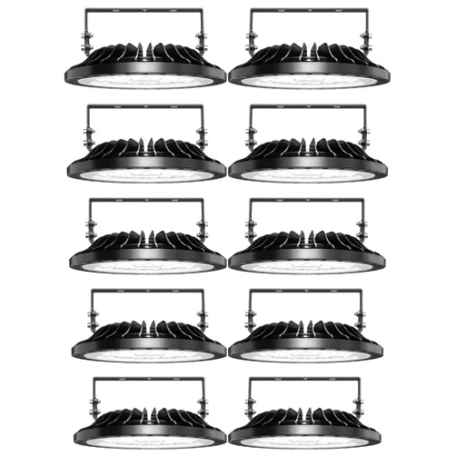 Chunnuan UFO LED High Bay Lights 100W 10 Pack, Super Bright 10000LM, 6500K Daylight, Waterproof, LED High Bay Light for Factory, Warehouse, Workshop