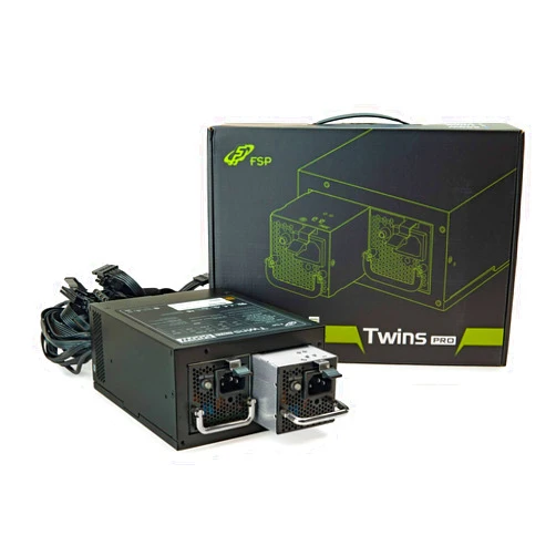 FSP Twins Pro ATX PS2 1+1 Dual Module 500W Certified Efficiency ≥90% Hot-swappable Redundant Digital Power Supply with Guardian Monitor Software (Twins Pro 500), FSP500-50RAB