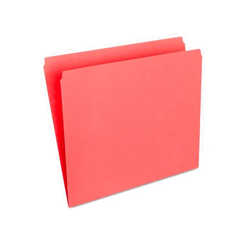 HiTouch Business Services TR509646 File Folder, Straight Cut Tab, Letter Size, Red, 100/Box