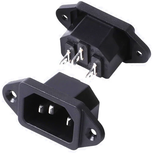 LANZMFG LZ-14-1 Power IEC Inlet Flange Mount 320 C14 10pack