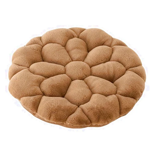 BGHN Flower Shaped Chair Seat Cushion Plush Fluffy Chair Pads for Home Office Sofa Patio Seating,Soft Round Seat Pillow Floor Pillow for Reading Room Floor ,Car Seat Cushion ,Coffee ,18*18 inches
