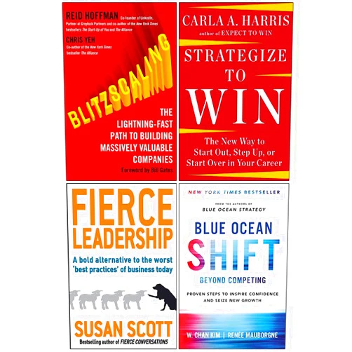 By Chris Yeh Reid Hoffman (Author) Blitzscaling, Strategize To Win, The Leadership Gap, Blue Ocean Shift 4 Books Collection Set