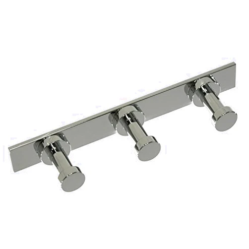 Nameeks StilHaus H13/3-08-638845319072 Holiday Collection Brass Triple Towel/Robe Hook, Chrome