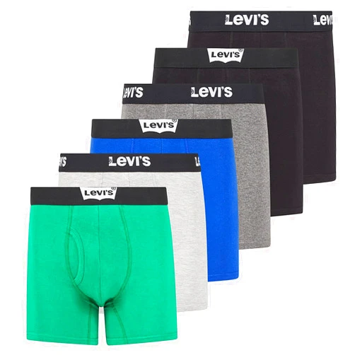 Levi's Mens Boxer Briefs Breathable Cotton Underwear for Men Pack of 6
