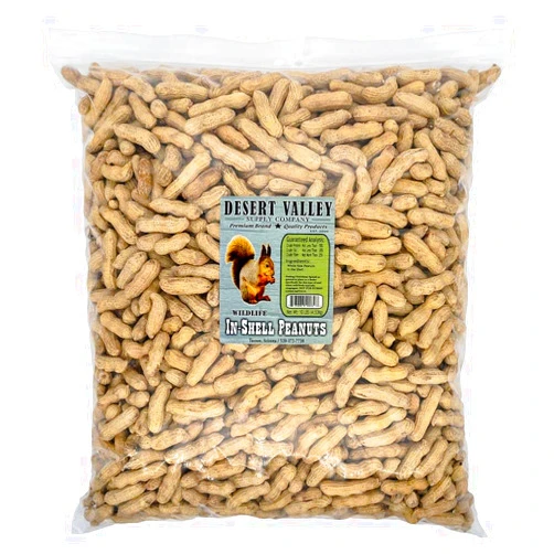 Desert Valley Supply Premium Quality Raw Peanuts in Shell - 8 Pounds – All-Natural Food for Squirrels, Deer, Birds, and Other Wildlife Animals – Grown in The USA for Healthy Nutrition