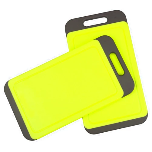Svenee Mini Kitchen Cutting Board Mats, BPA Free, Dishwasher Safe, Juice Grooves, Thicker Boards, Easy Grip Handle, Non Porous, 2 pack