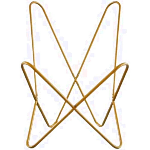CraftShades Premium Gold Butterfly Chair Iron Foldable Frame, Butterfly Chair Stand Only (Golden)