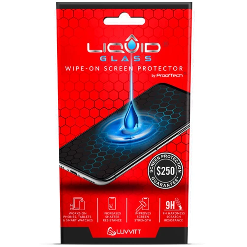 LIQUID GLASS Screen Protector With $250 Protection Coverage | Wipe On Scratch and Shatter Resistant Nano Technology for All Phones Tablets and Smart Watches - Universal Fit (New and Advanced)
