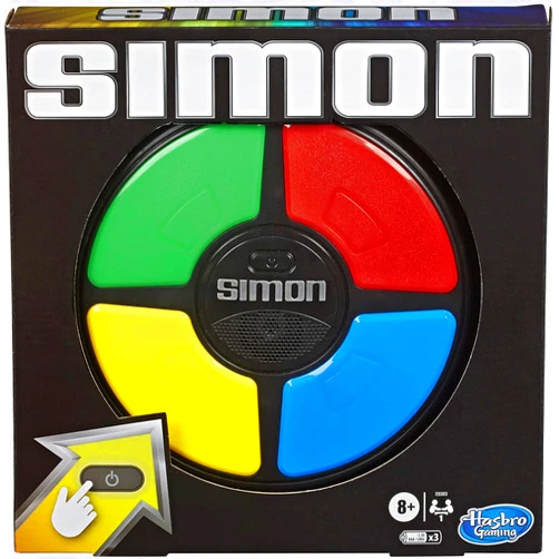 Basic Fun Simon Electronic Game with Digital Screen and Built-In Counter, 9-Inch Diameter