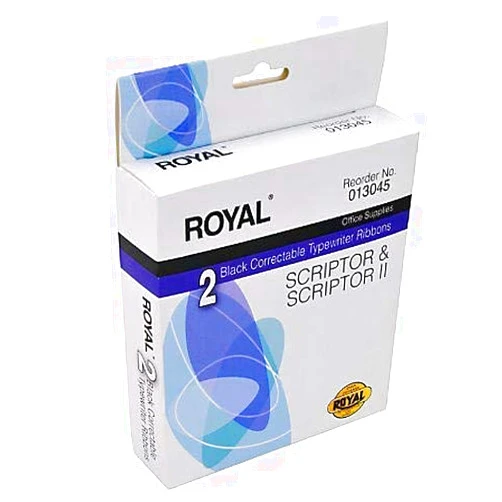 ROYAL 2 Black CORRECTABLE Typewriter Ribbons for Scriptor & Scriptor 2