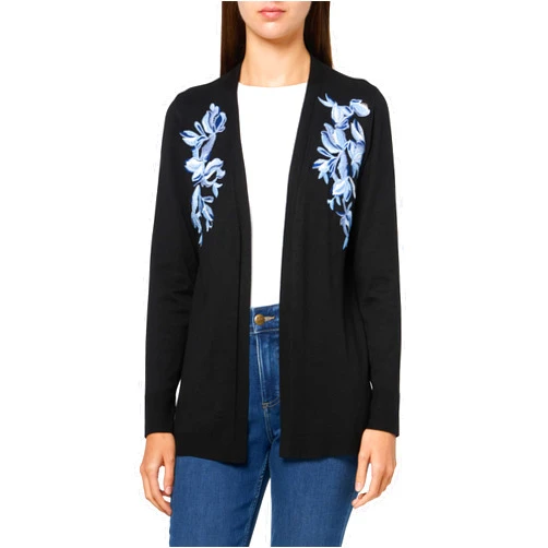 Kasper Women's Open Front Cardi W/Emb