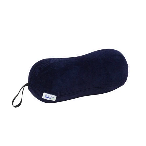 Tempur-Pedic All-Purpose Memory Foam Travel Pillow, Peanut-Shaped Lumbar Pillow for Neck and Back Pressure Relief, Navy